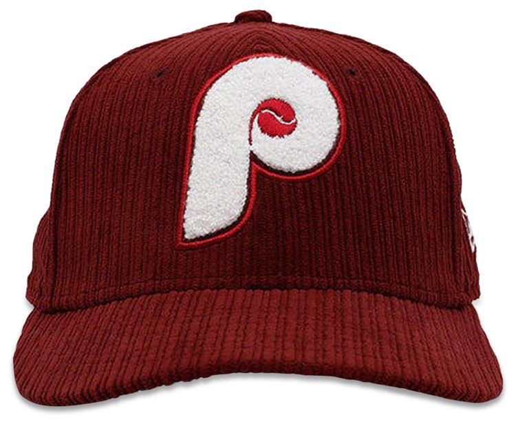 New Era Philadelphia Phillies Fitted Hat Deep Red
