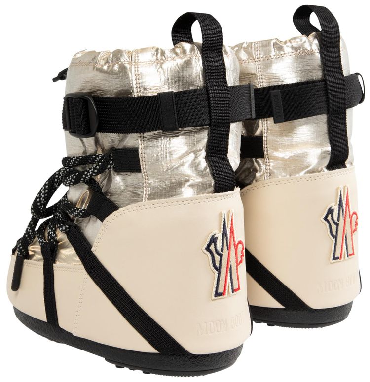 Moncler x Moon Boot Wmns Icon Low Gaiter Snow Boot Cream Black