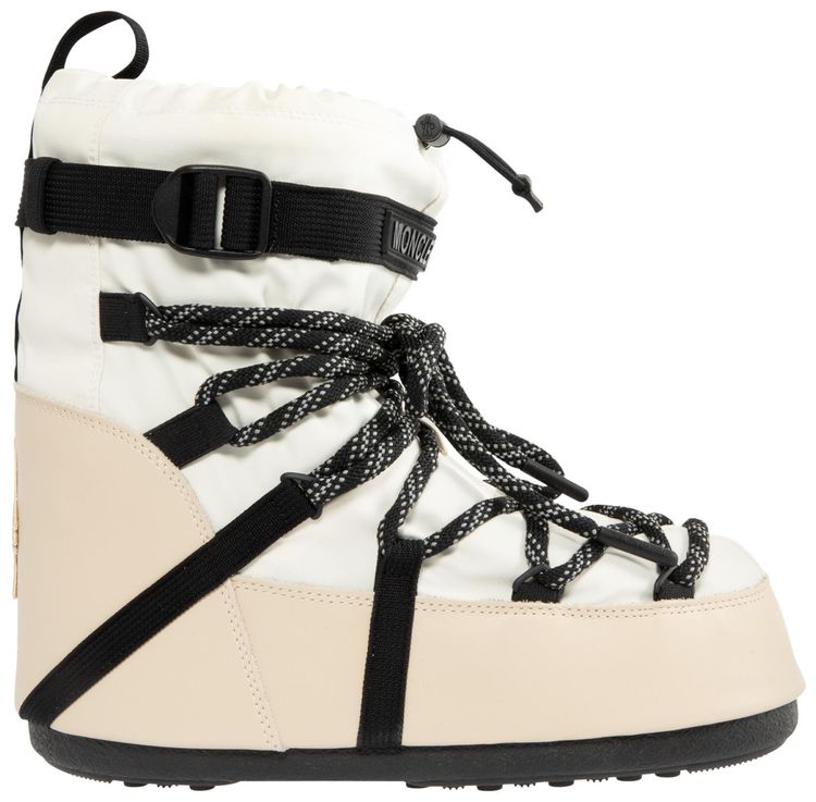 Moncler x Moon Boot Icon Low Gaiter Snow Boot Natural Black