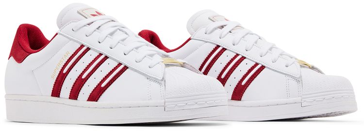 adidas Superstar Embroidered Red Stripes