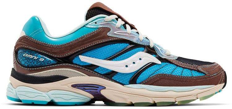 Footpatrol x Saucony ProGrid Omni 9 Blue Brown