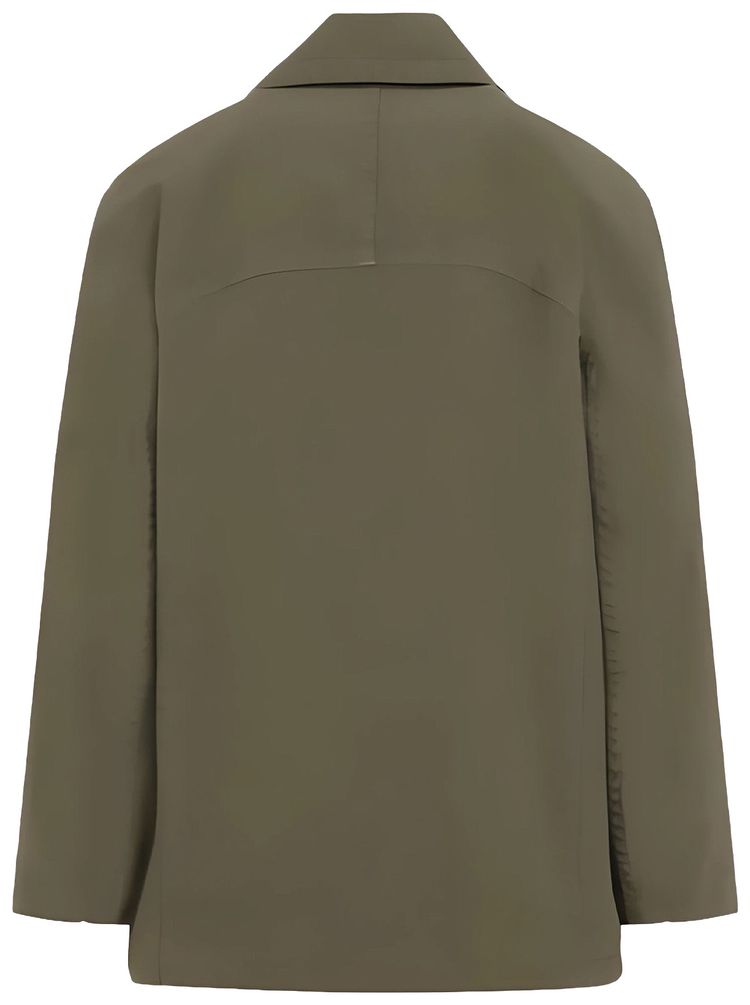 Dries Van Noten Oversized Double Breasted Cropped Coat Grey