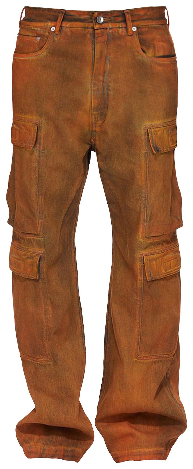 Rick Owens DRKSHDW Double Cargo Jeans Orange