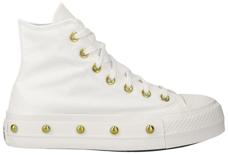 Converse Wmns Chuck Taylor All Star Studded Lift Platform White Gold