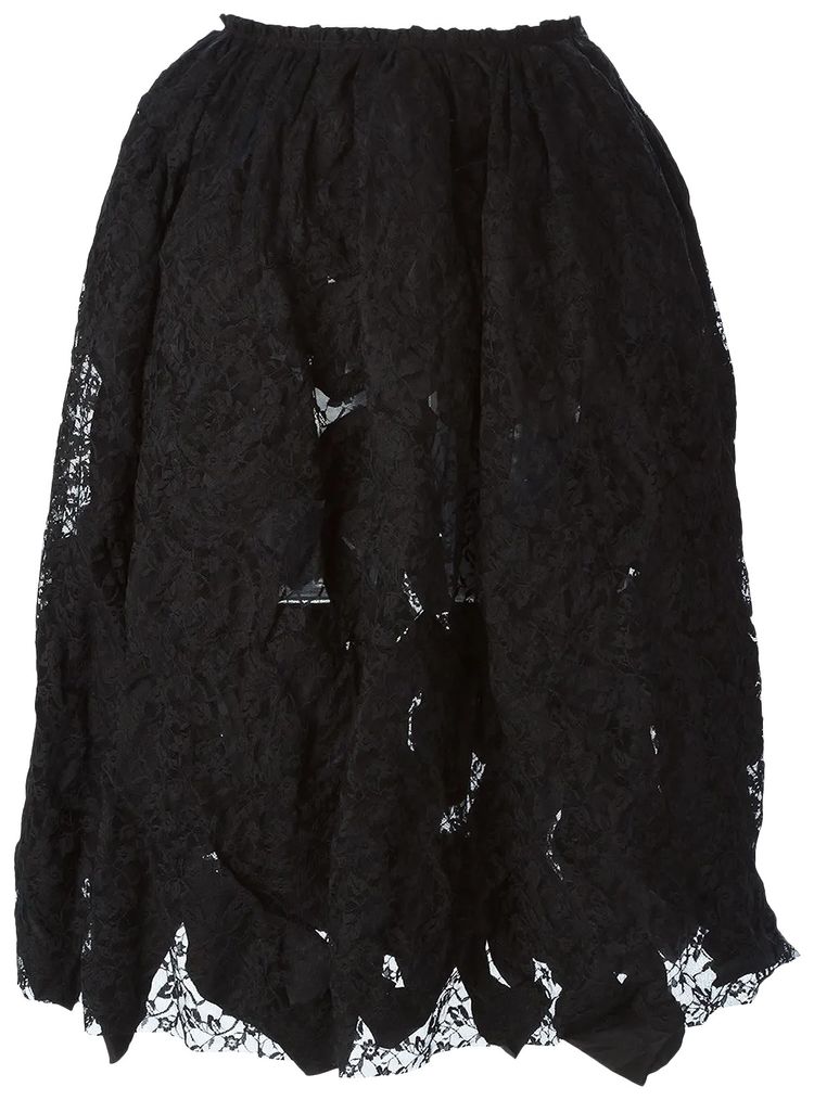 Comme des Garcons High Waist Tie Skirt Black