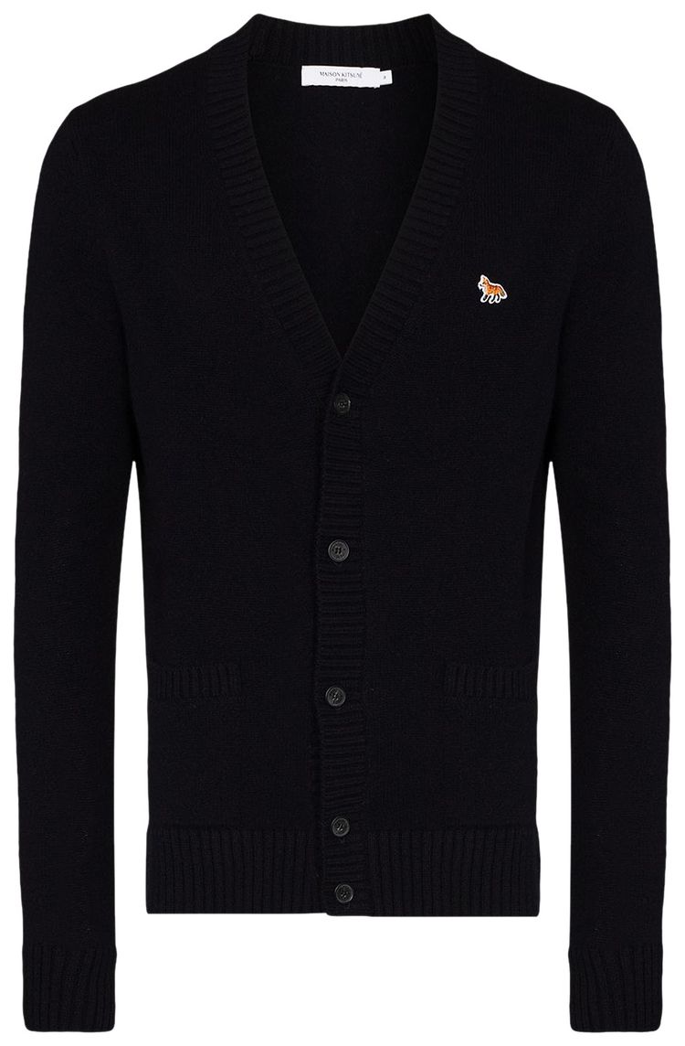 Maison Kitsune Baby Fox Patch Cosy Cardigan Navy