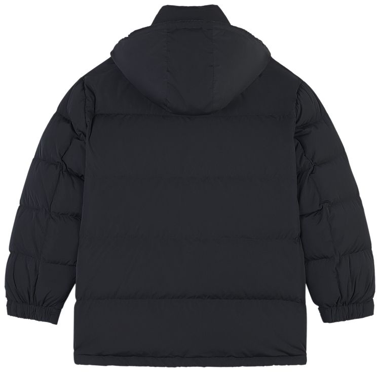 Maison Kitsune Nylon Tonal Fox Head Patch Hooded Puffer Black