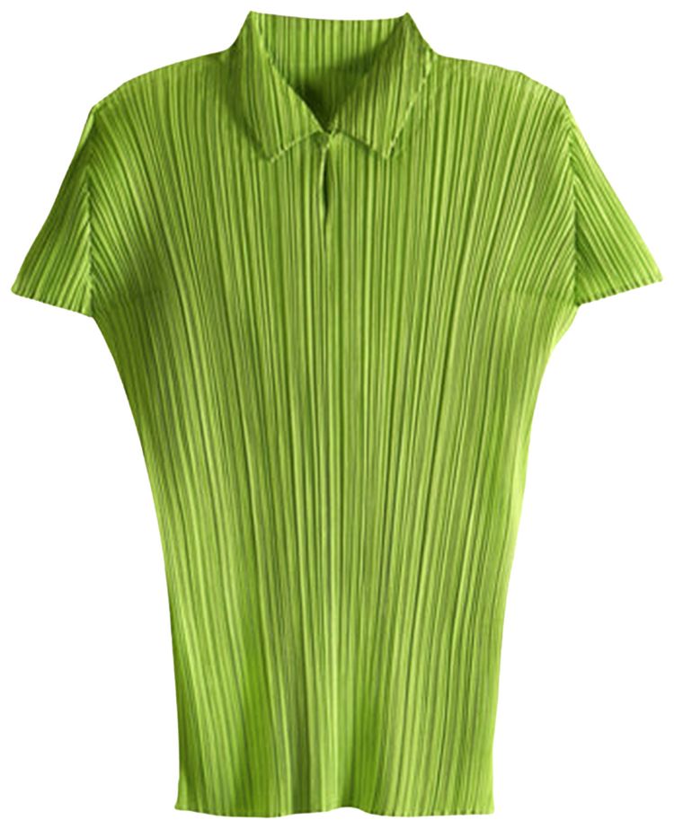 Pleats Please Issey Miyake Monthly Colors August Shirt Yellow Green