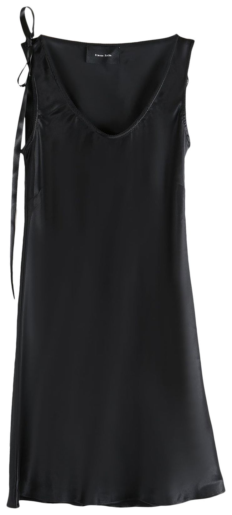 Simone Rocha Bow Detail Scoop Neck Camisole Mini Dress Black