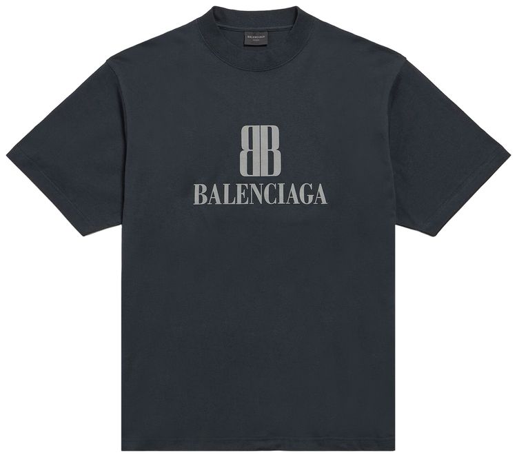 Balenciaga Medium Fit T Shirt Faded Black