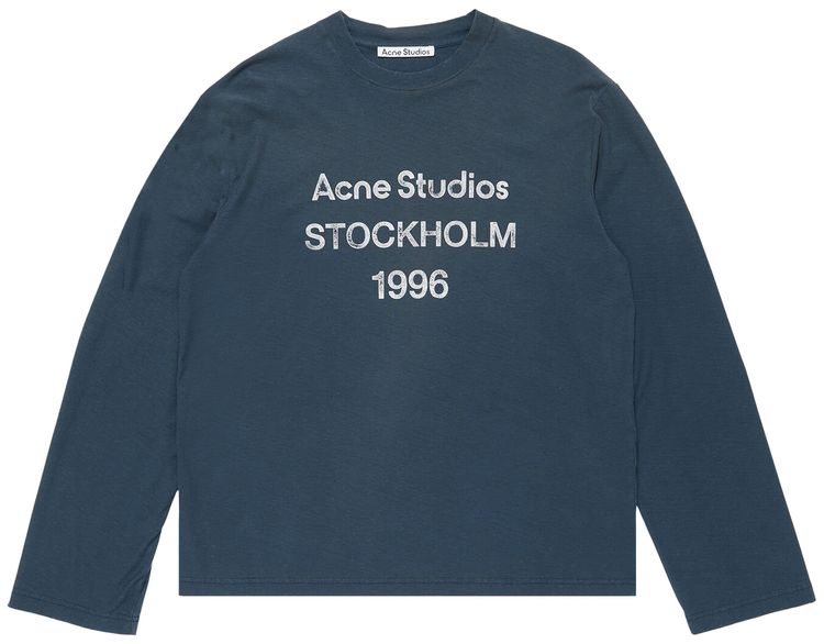 Acne Studios Logo T Shirt Deep Blue