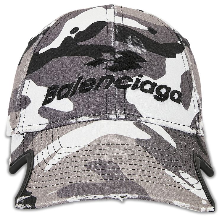 Balenciaga Camo Cap GreyBlack