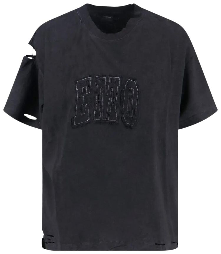 Balenciaga Boxy T Shirt Faded Washed Black