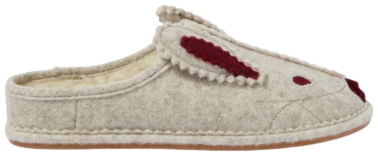 Bode Rabbit Slipper Cream Red