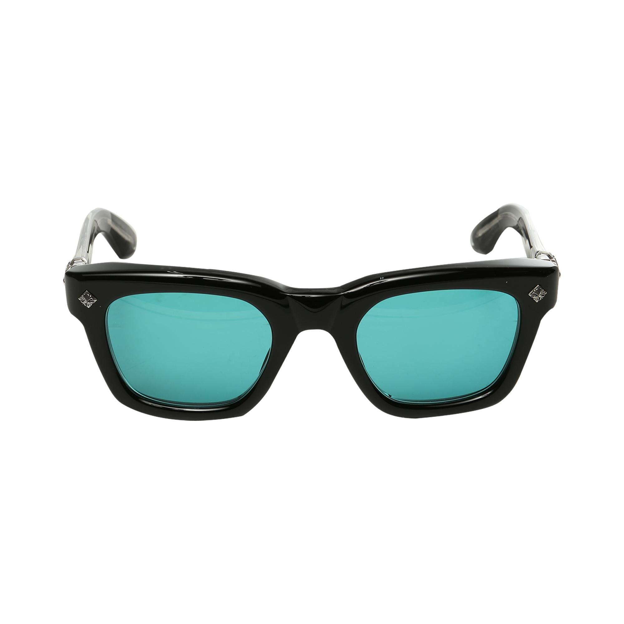 Buy Chrome Hearts Donnysoffergisms Sunglasses 'Black/Aquamarine