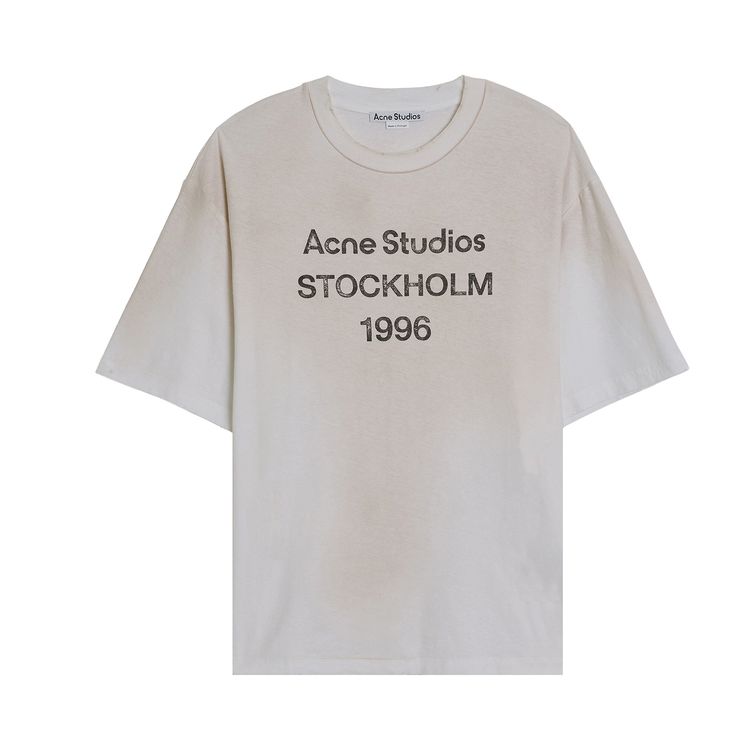 Acne Studios Logo T Shirt Dusty White