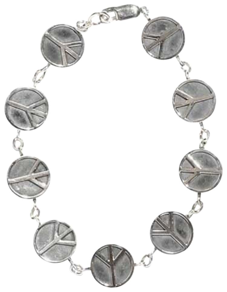 Needles Peace Coin Bracelet Silver