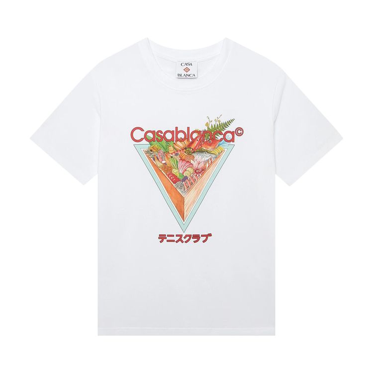 Casablanca Tennis Club Icon Printed T Shirt White