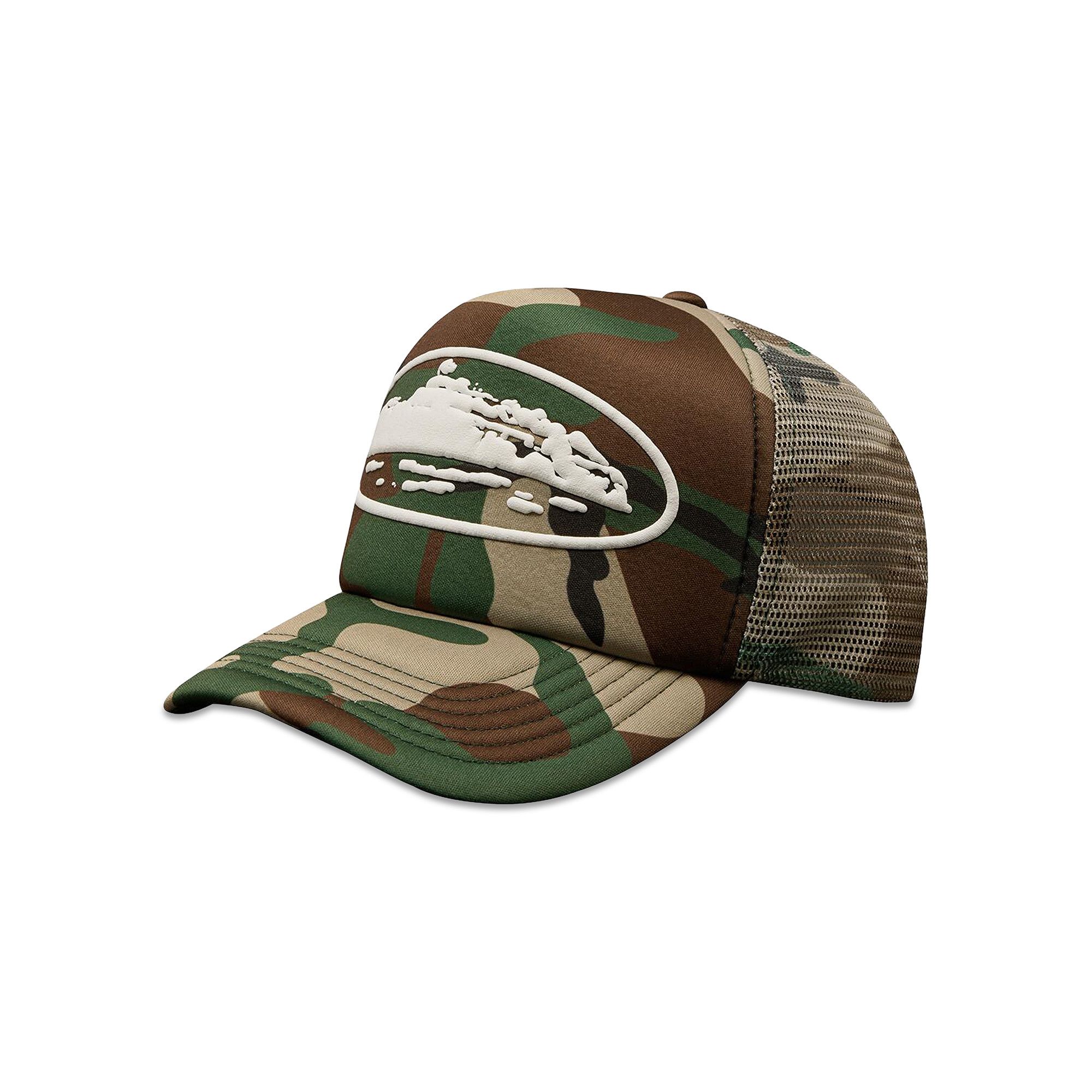 Buy Corteiz Island Puff Print Trucker Hat 'Woodland Camo