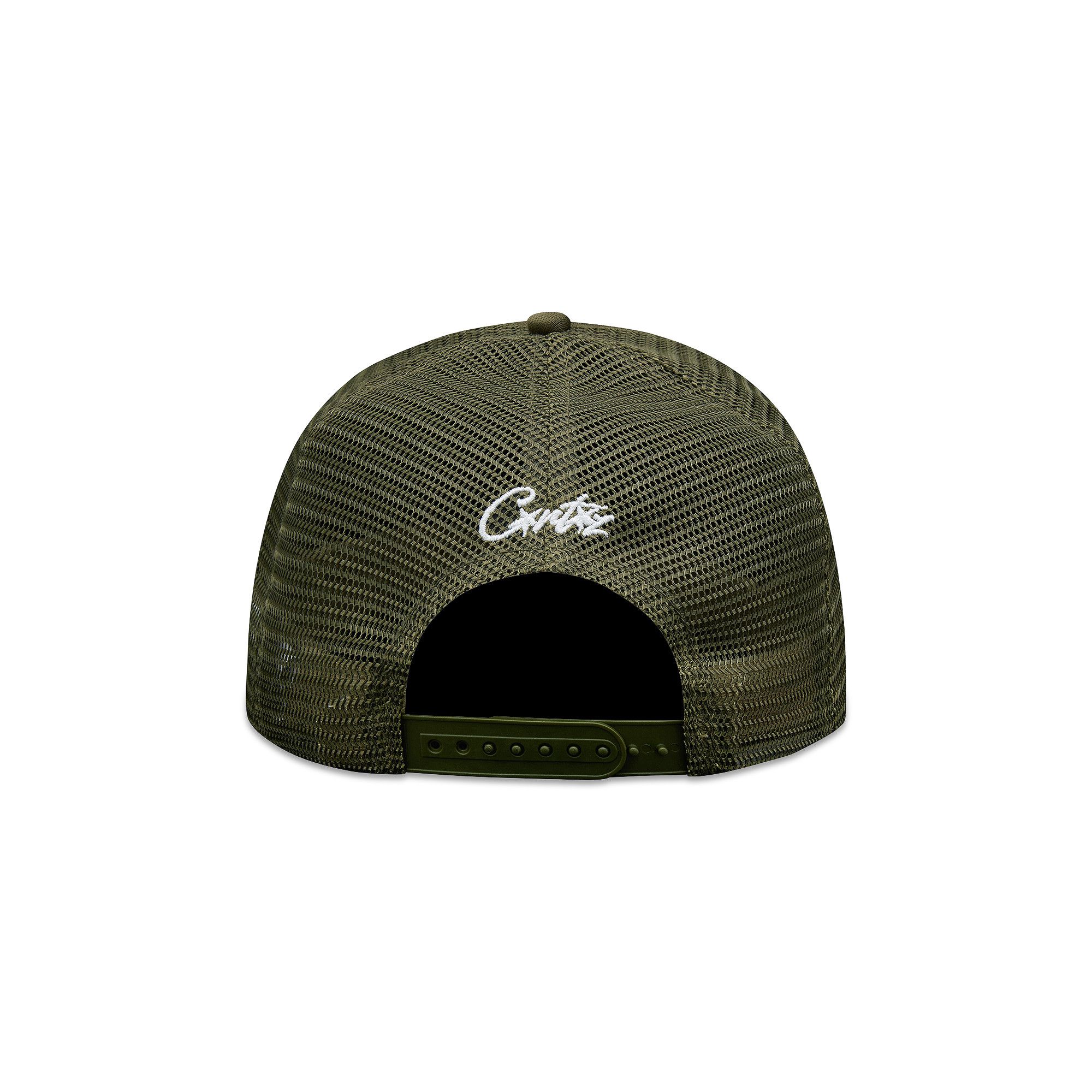 Buy Corteiz Island Puff Print Trucker Hat 'Olive' - CRTZ1004 180