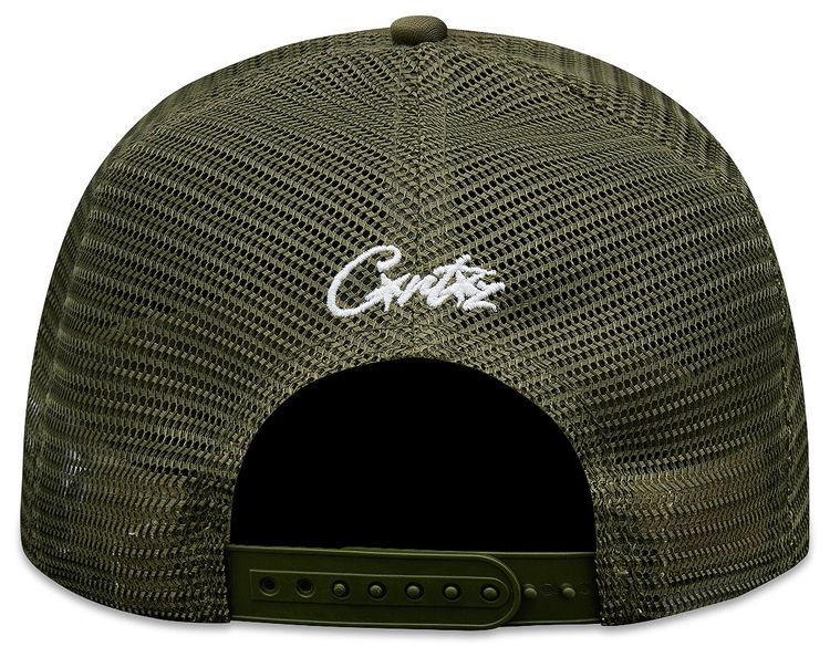 Corteiz Island Puff Print Trucker Hat Olive