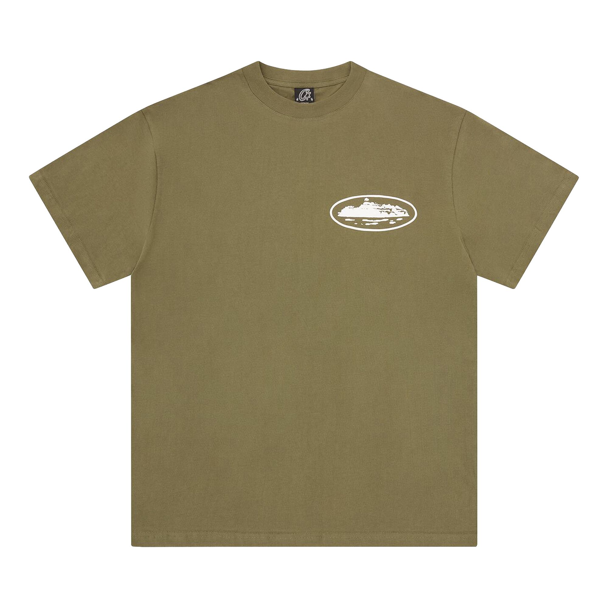 Buy Corteiz Island Puff Print Tee 'Olive' - CRTZ0346 180 | GOAT