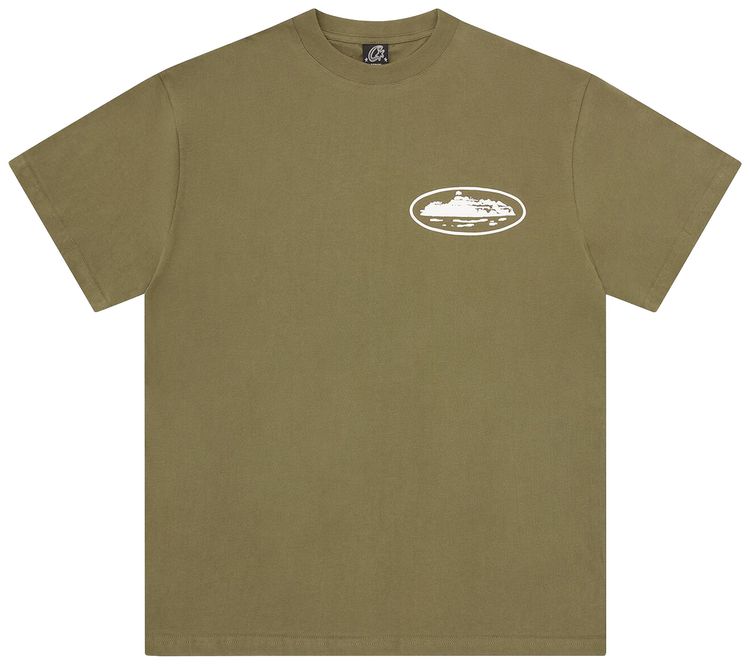 Corteiz Island Puff Print Tee Olive