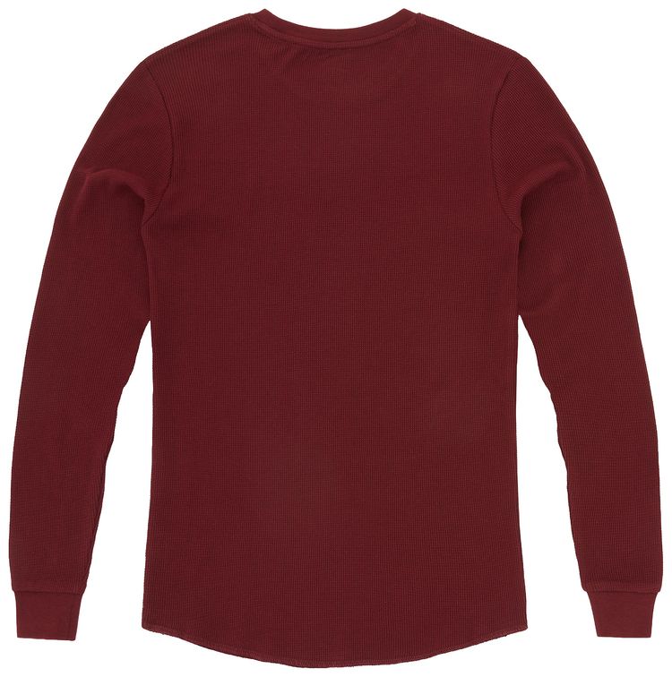 Corteiz Guerillaz Thermal Long Sleeve Tee Burgundy