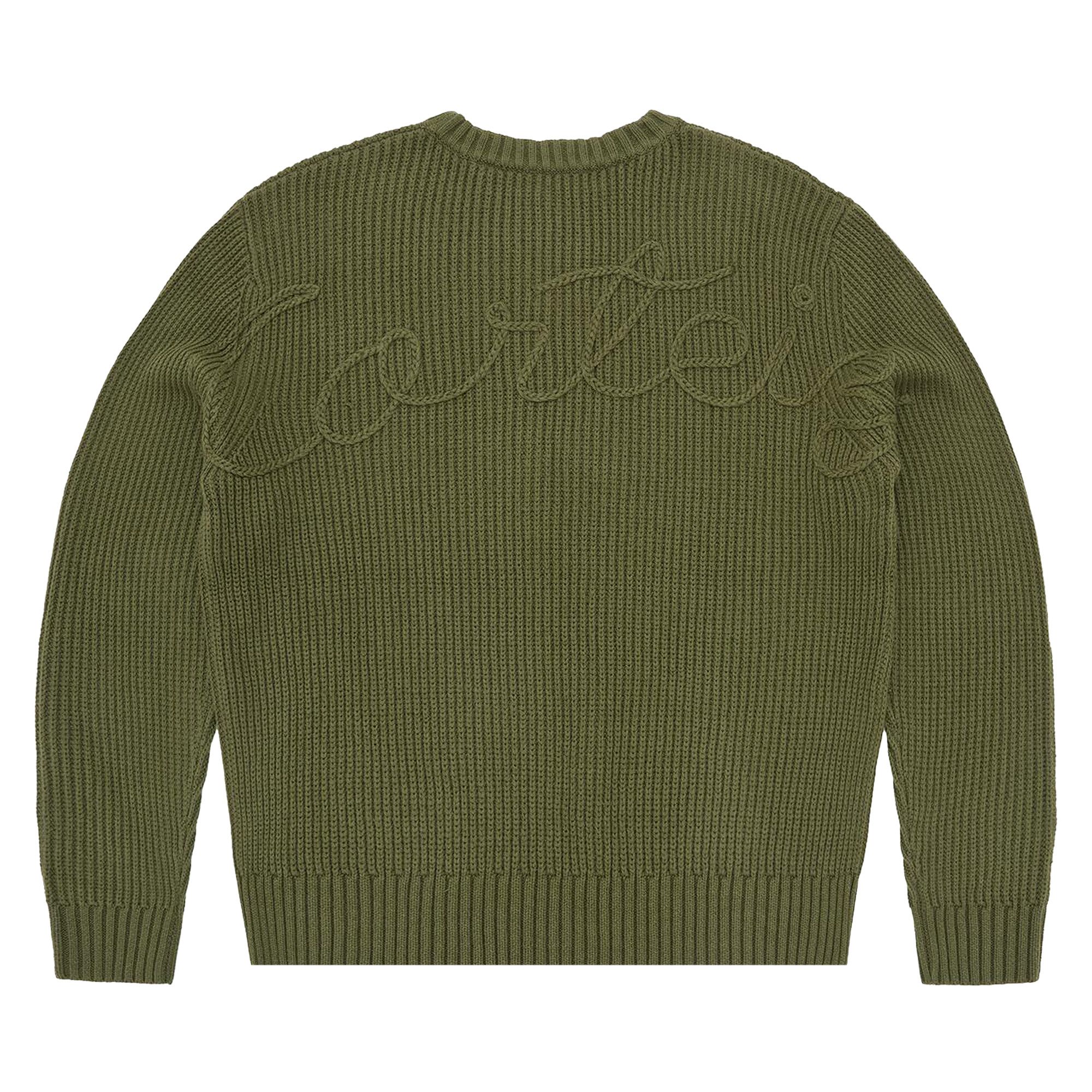 Buy Corteiz Crochet Applique Knit Crew 'Khaki' - CRTZ1301 002 | GOAT