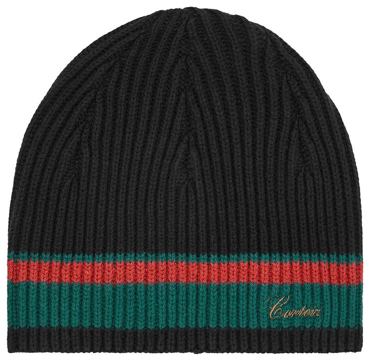 Corteiz Gianni Knit Beanie Black