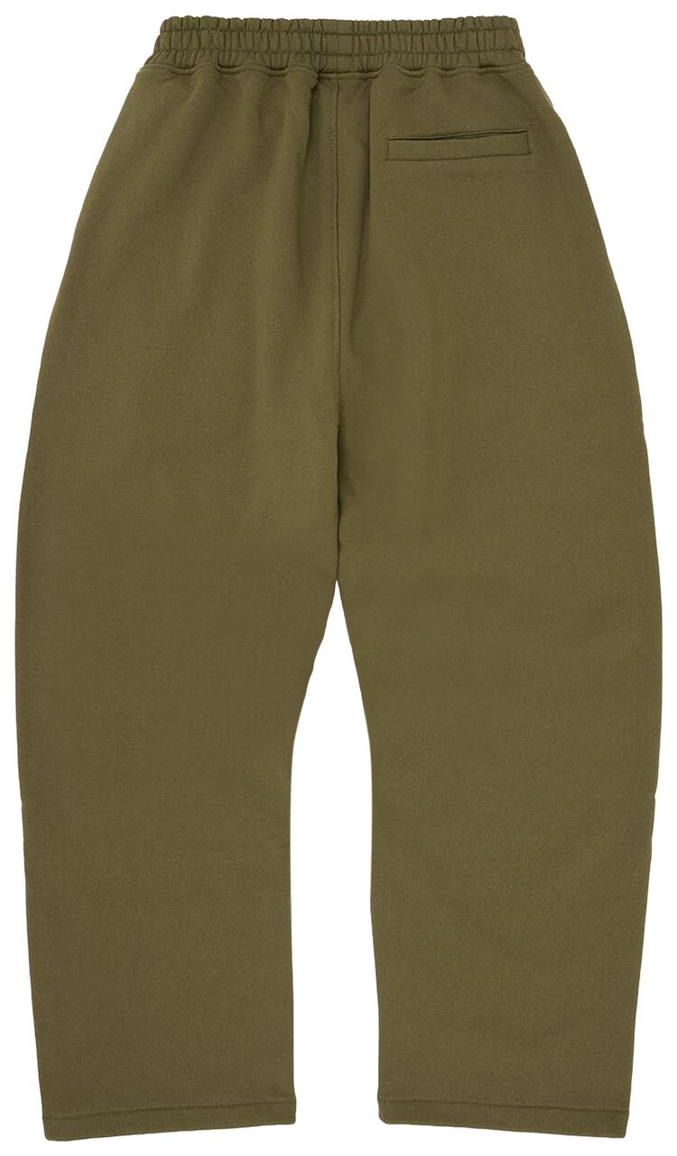 Corteiz Island Puff Print Open Hem Sweatpant Olive