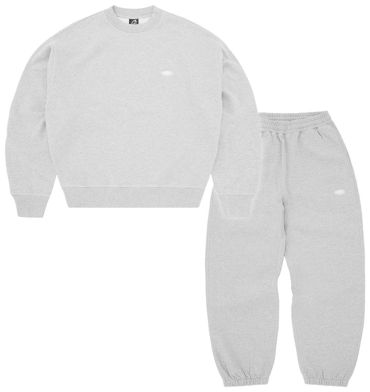 Corteiz Mini Island Crewneck Tracksuit Heather Grey