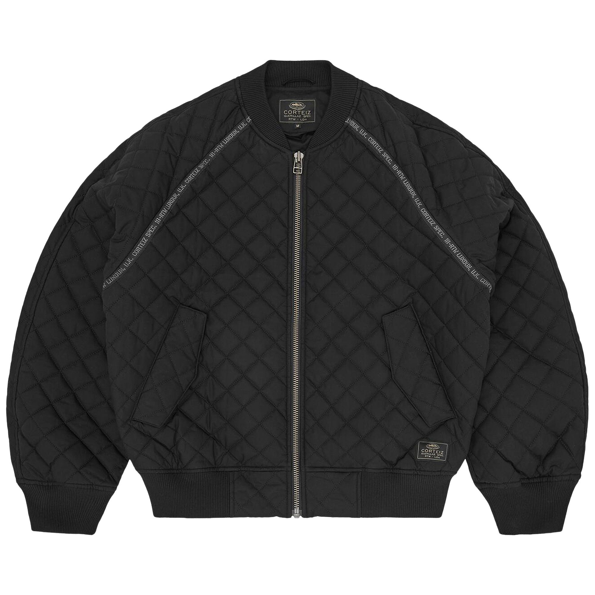 Buy Corteiz Quilted Exchange Bomber 'Black' - CRTZ1558 001 | GOAT AE