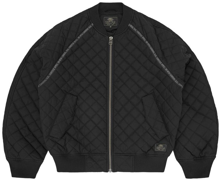 Corteiz Quilted Exchange Bomber Black