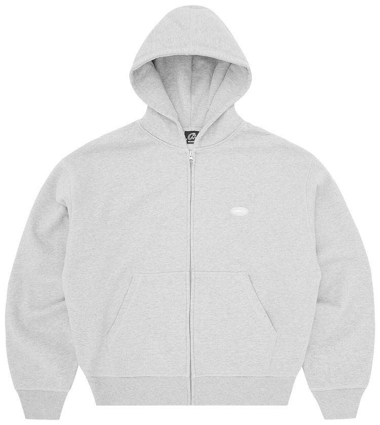 Corteiz Mini Island Zip Hoodie Heather Grey