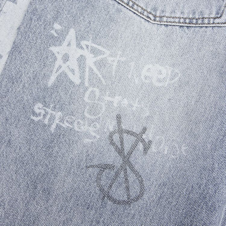 Ksubi Maxx Baggy Denim Rogue Blue Graffiti