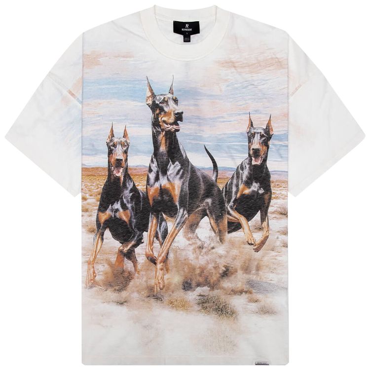 Represent Clo Western Dobermans T Shirt Flat White
