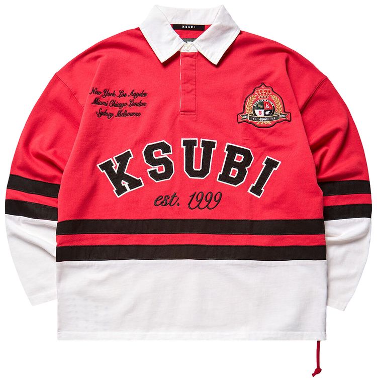 Ksubi Duke Rugby Jersey Red