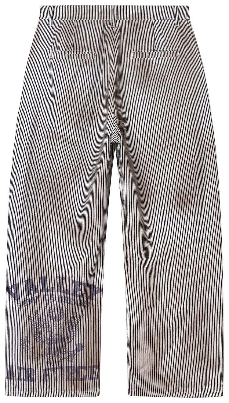 Vale Forever Pinstripe Work Pants StripedBlackWhite