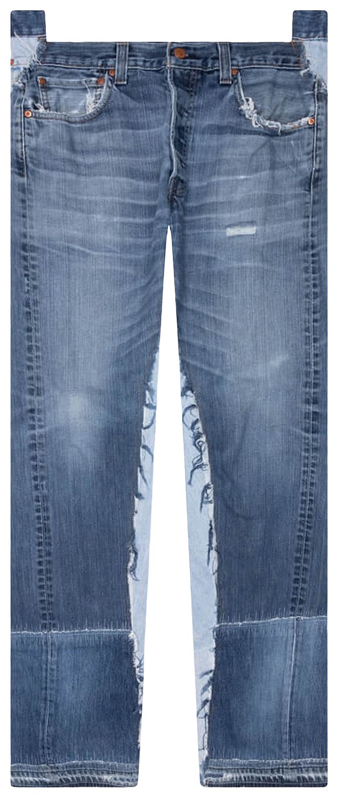 Satoshi Nakamoto Reconstructed Raw Denim Pants Blue