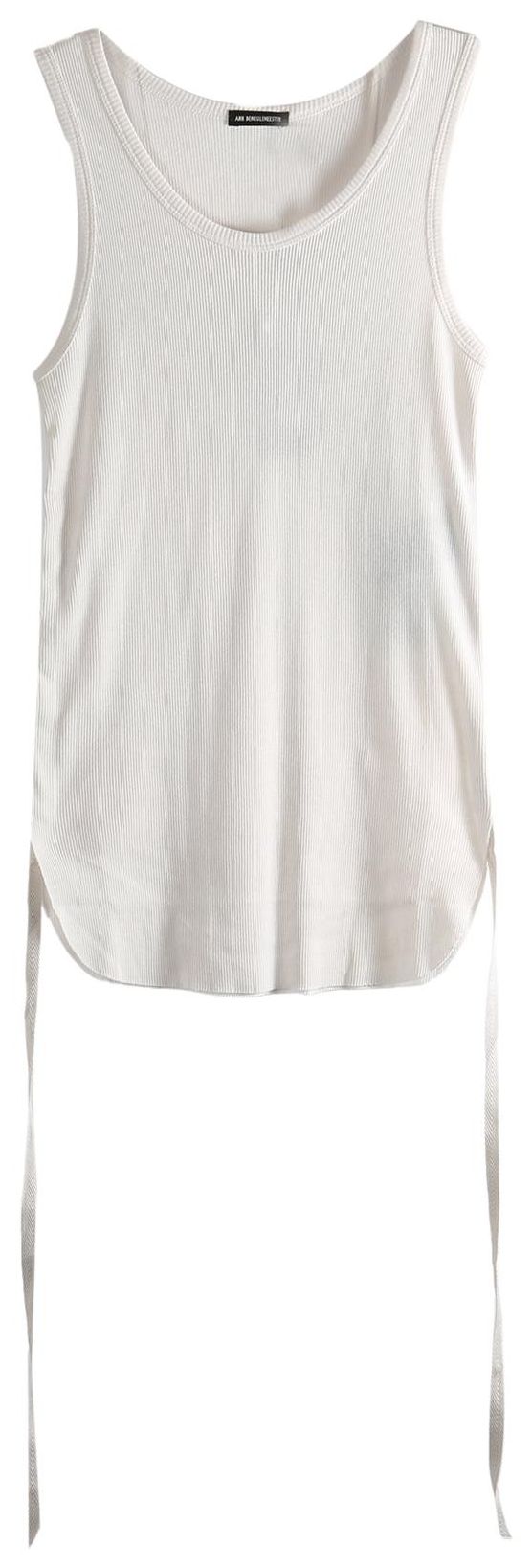 Ann Demeulemeester Mara Wrinkled Cropped Tank Top Ivory