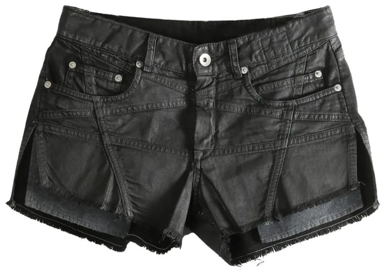Rick Owens DRKSHDW Lana Denim Cut Off Shorts Black
