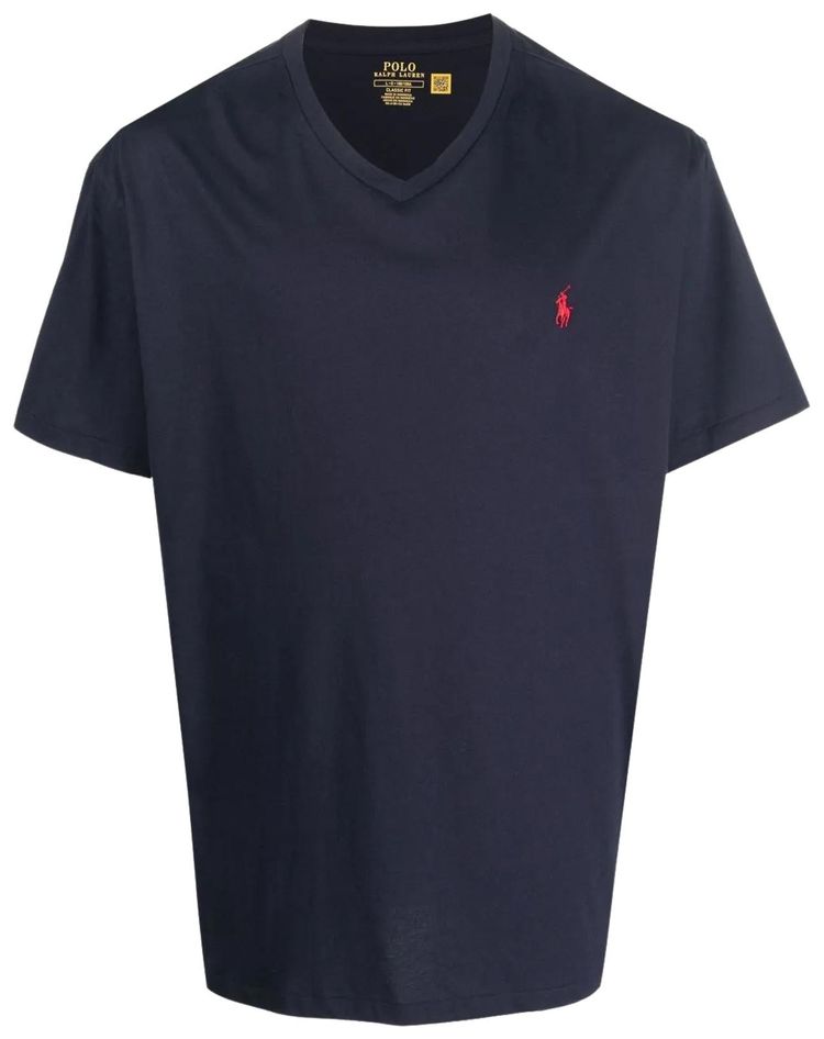 Polo by Ralph Lauren Short Sleeve V Neck Classic Fit T Shirt Ink