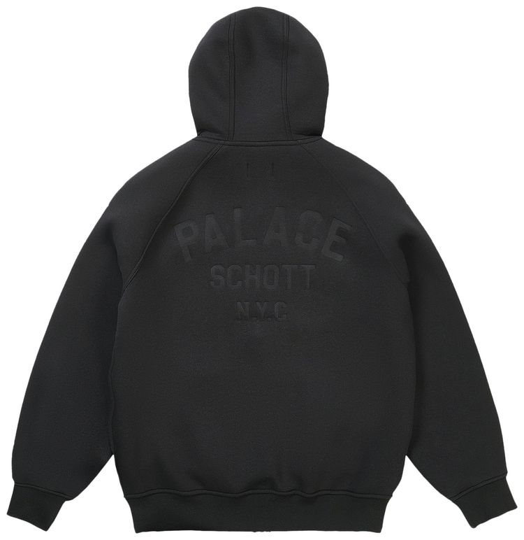 Palace x Schott Bonded Fleece Hood Black