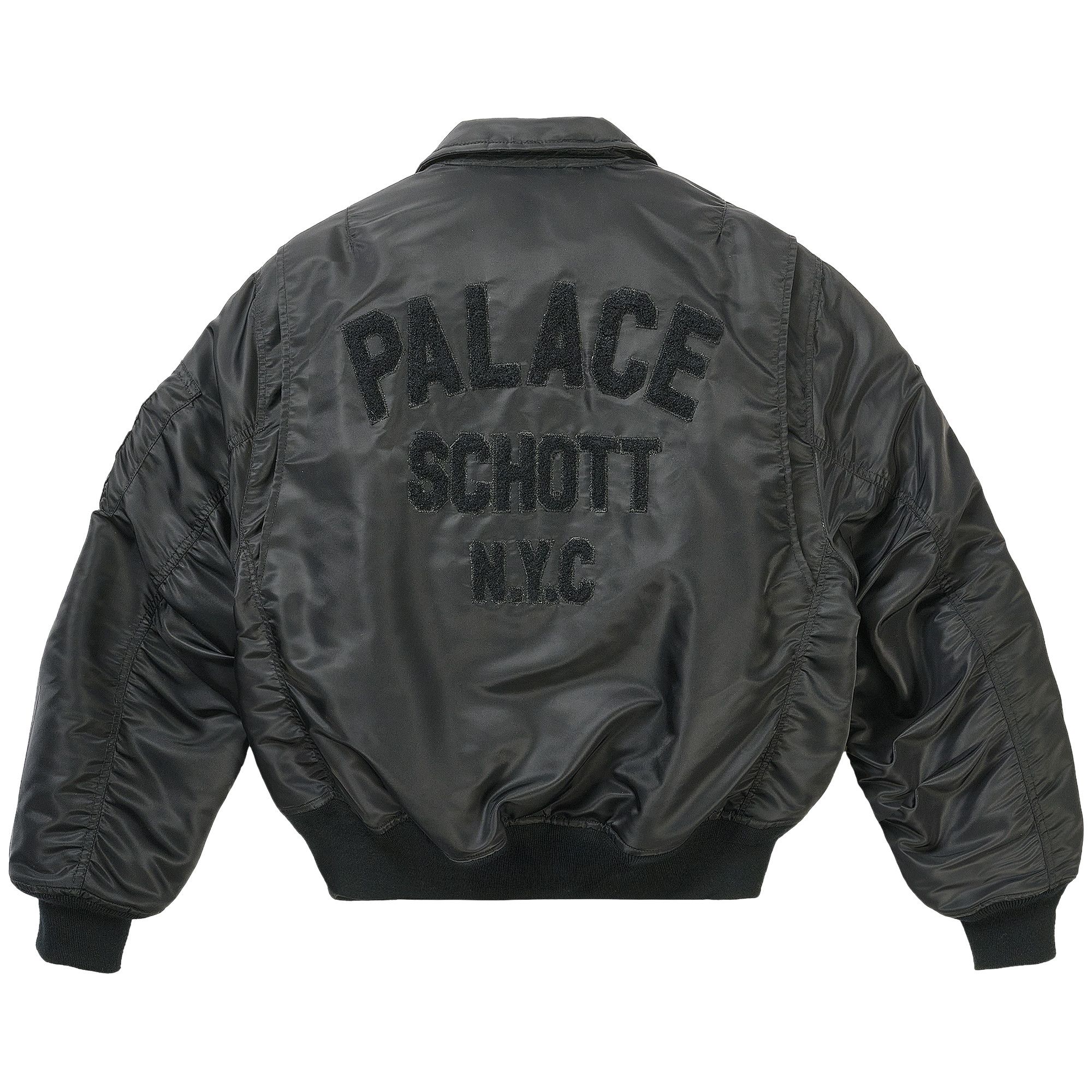 Buy Palace x Schott Cwu 90's Fit Bomber Jacket 'Black' - P30JK202