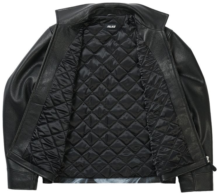 Palace Smoked Leather Jacket Black