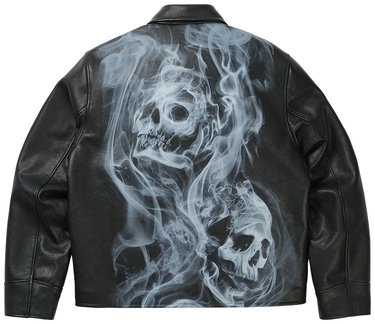 Palace Smoked Leather Jacket Black