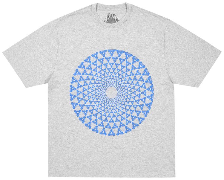 Palace Swirly T Shirt Grey Marl