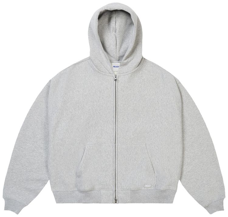 Palace Zip Hood Grey Marl