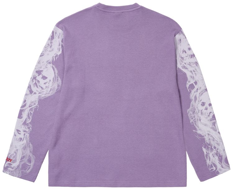Palace Smoked Waffle Long Sleeve Flat Grape